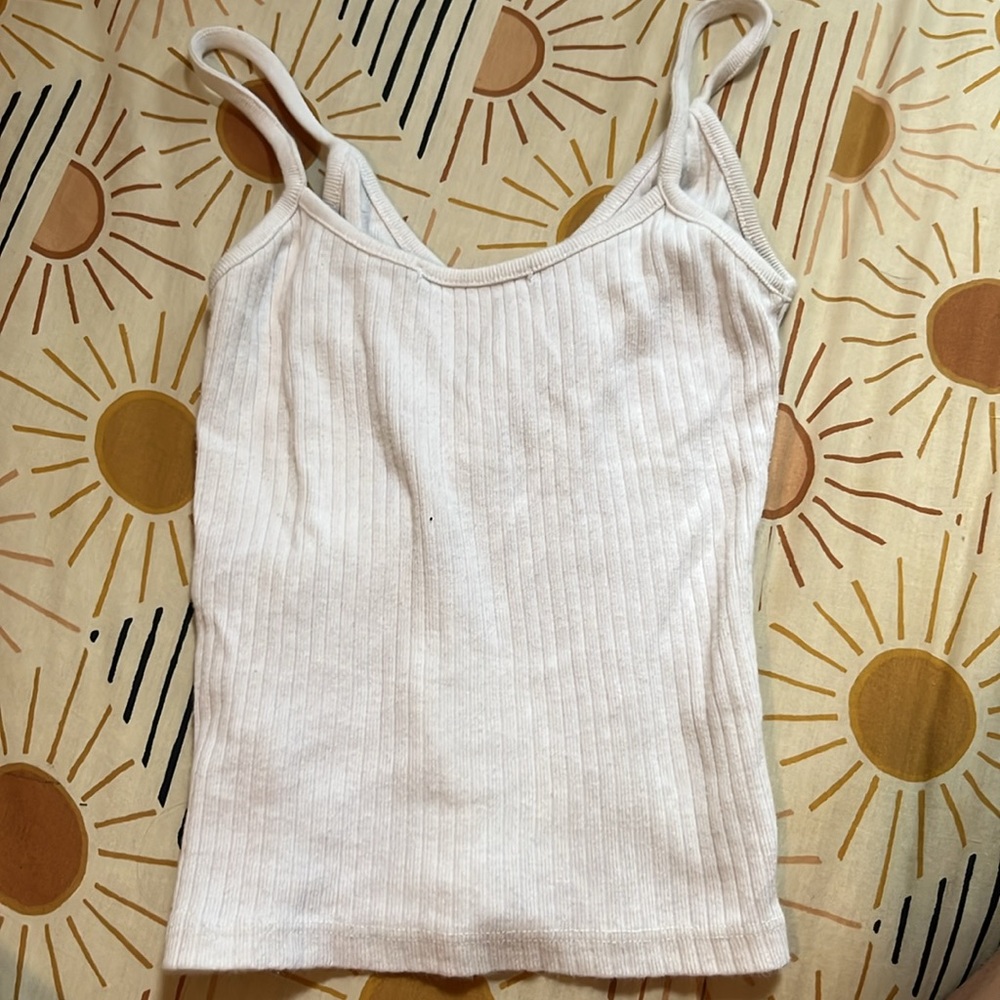 Brandy Melville 100% cotton white mini tank top - Picture 4 of 4